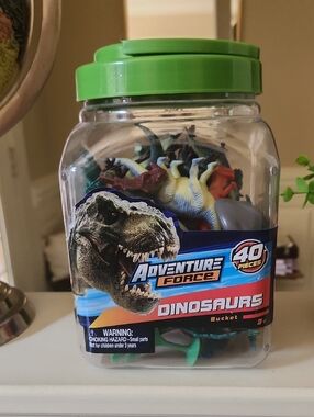 Adventure Force Dinosaur Bucket - 40-Piece Playset